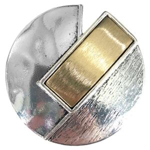 2997 - Artful Design Magnetic Brooches 569 Silver-Gold Abstract Circle
100 2/25 - 1.625