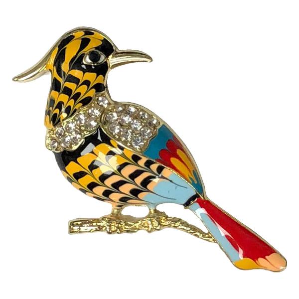 wholesale 2997 - Artful Design Magnetic Brooches 576 Multi Bird  - 2.25