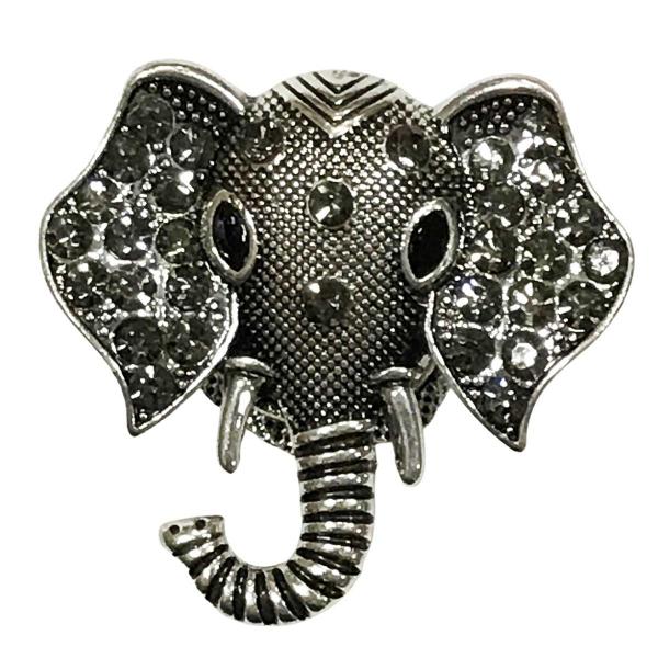 wholesale 2997 - Artful Design Magnetic Brooches 603S<br>Elephant with Crystal Ears - 1.5