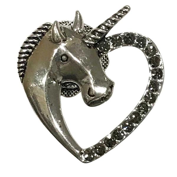 wholesale 2997 - Artful Design Magnetic Brooches 604S<br>Unicorn and Heart - 1.5