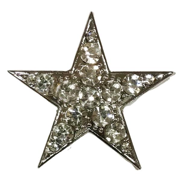 wholesale 2997 - Artful Design Magnetic Brooches 606S<br>Crystal Star  - 1.5