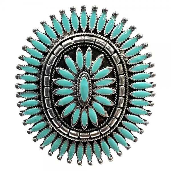 2997 - Artful Design Magnetic Brooches AD-007 - Turquoise Starburst <br>
Artful Design Magnetic Brooch - 