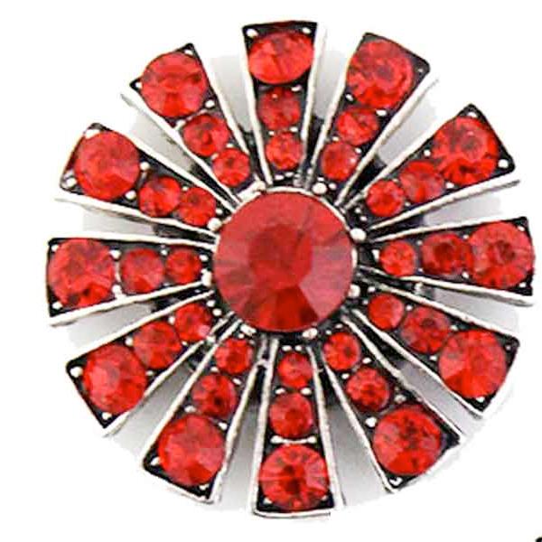 Wholesale 2997 - Artful Design Magnetic Brooches 408RD - Starburst<br>Red MB - 1.25