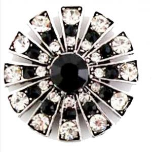 2997 - Artful Design Magnetic Brooches 408BKCL - Starburst<br>Black-Clear - 1.25