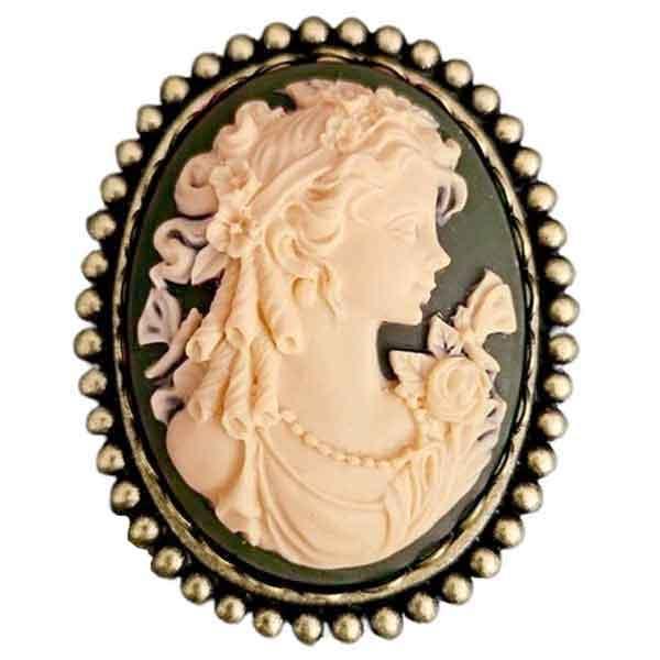 wholesale 2997 - Artful Design Magnetic Brooches AD-015GE - Cameo Grey - 2