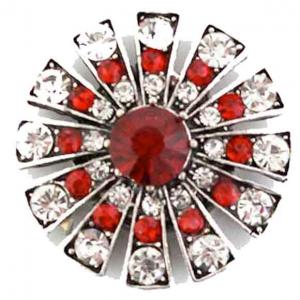 2997 - Artful Design Magnetic Brooches 408RDCL - Starburst<br>Red-Clear  MB - 1.25