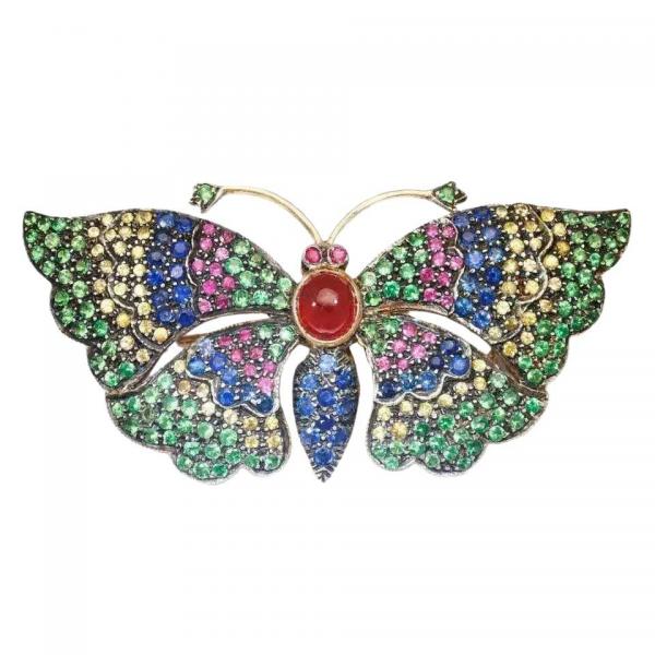 wholesale 2997/T - Artful Design Magnetic Brooches 018 - BF <br>Jeweled Butterfly - 