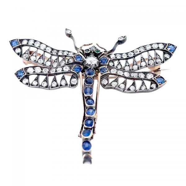 wholesale 2997/T - Artful Design Magnetic Brooches 022 <br>Jeweled Dragonfly - 
