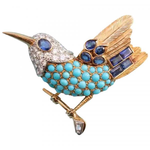 wholesale 2997/T - Artful Design Magnetic Brooches 024 <br>
Hummingbird  - 
