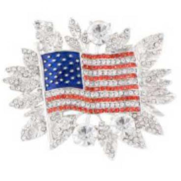 wholesale 2997/T - Artful Design Magnetic Brooches 031<br>
American Flag - 