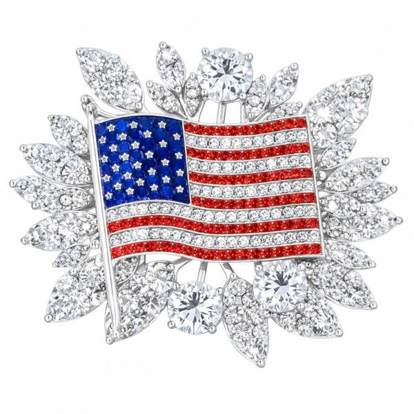 wholesale 2997/T - Artful Design Magnetic Brooches 031<br>
American Flag - 