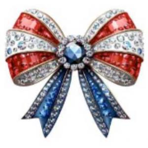 2997/T - Artful Design Magnetic Brooches 032<br>
American Flag - 