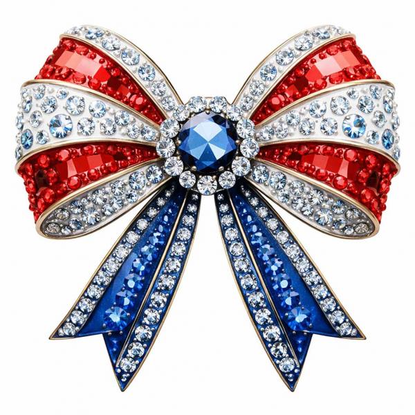 wholesale 2997/T - Artful Design Magnetic Brooches 032<br>
American Flag - 