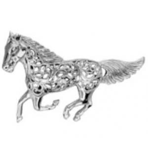 2997/T - Artful Design Magnetic Brooches 028/S<br>
Galloping Horse Clear Crystal - 