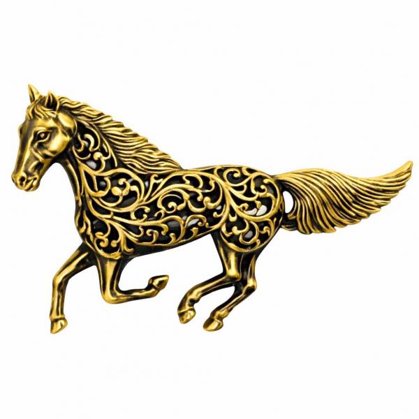 wholesale 2997/T - Artful Design Magnetic Brooches 028/B<br>
Galloping Horse Antique Bronze  - 
