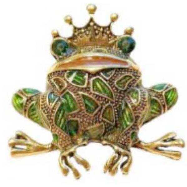 wholesale 2997/T - Artful Design Magnetic Brooches 030/B<br>
Frog Prince - 