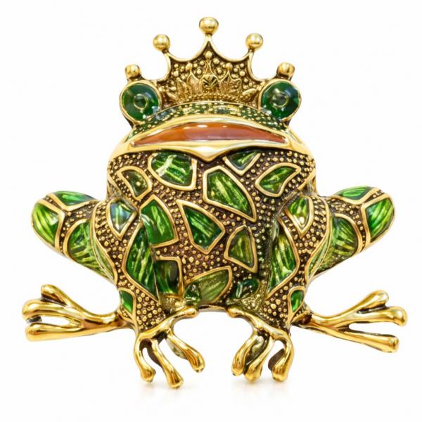 wholesale 2997/T - Artful Design Magnetic Brooches 030/B<br>
Frog Prince - 