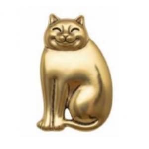 2997/T - Artful Design Magnetic Brooches 035/G <br>
Fat Happy Cat Bronze - 2.25