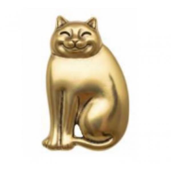 wholesale 2997/T - Artful Design Magnetic Brooches 035/G <br>
Fat Happy Cat Bronze - 2.25