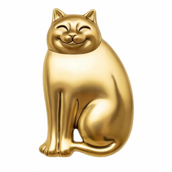 wholesale 2997/T - Artful Design Magnetic Brooches 035/G <br>
Fat Happy Cat Bronze - 2.25