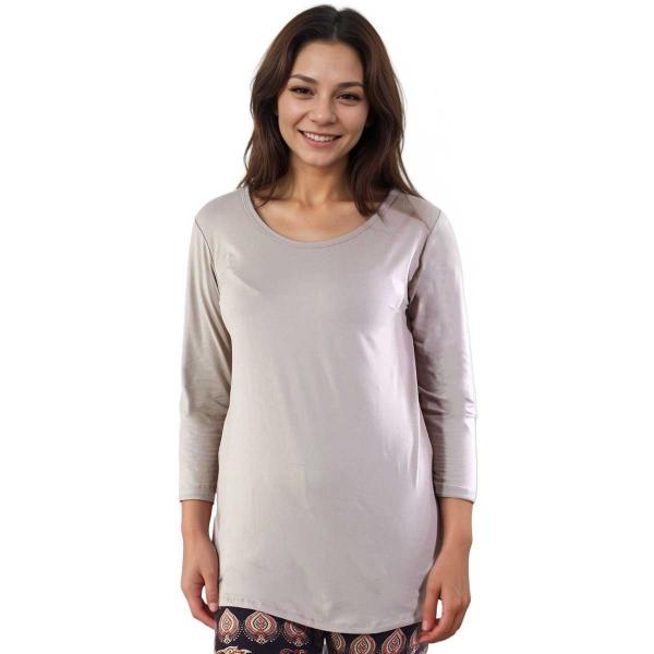 2988 - Brushed Fiber Tunics Taupe - 1X-2X
