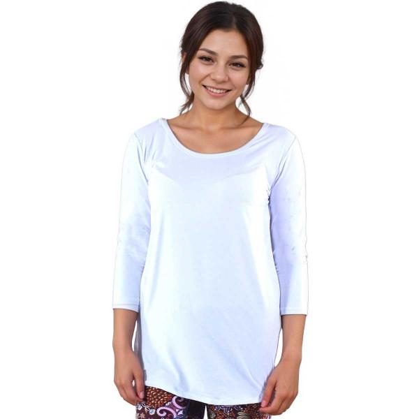2988 - Brushed Fiber Tunics White - 1X-2X