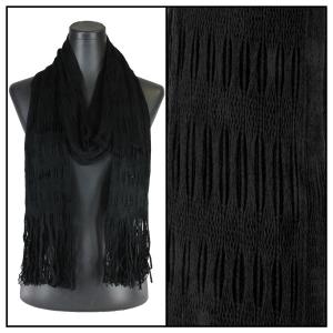 3010 - Winter Oblong Scarves Long Two Way Knit Tube - Black - 