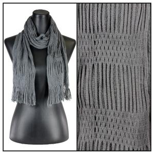 3010 - Winter Oblong Scarves Two Way Knit Tube - Charcoal - 