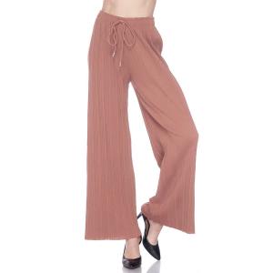 Wholesale 902T - Pleated (No Hem) Twill Pants Mauve Curvy - Curvy Size Fits (L-2X)