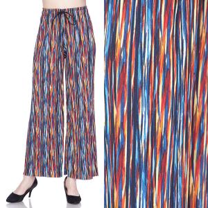 902T - Pleated (No Hem) Twill Pants #14 Multi Stripes - One Size Fits All