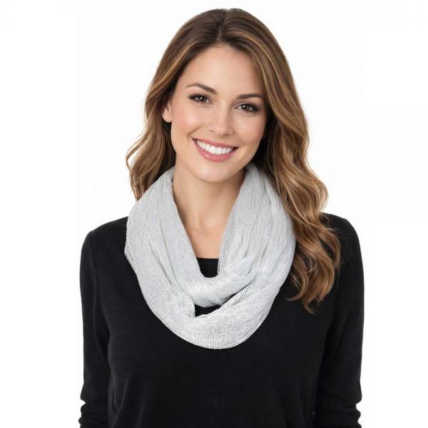 wholesale 147B - Millionaire Metallic Infinity Scarves Platinum Infinity Scarves - Millionaire Metallic 147 - 
