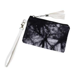 Wholesale  10176 - Black <br> 
Tie Dye Wristlet Wallet  - 