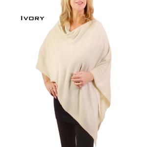 Wholesale  8672 - Ivory<br> 
Cashmere Feel Poncho  - 