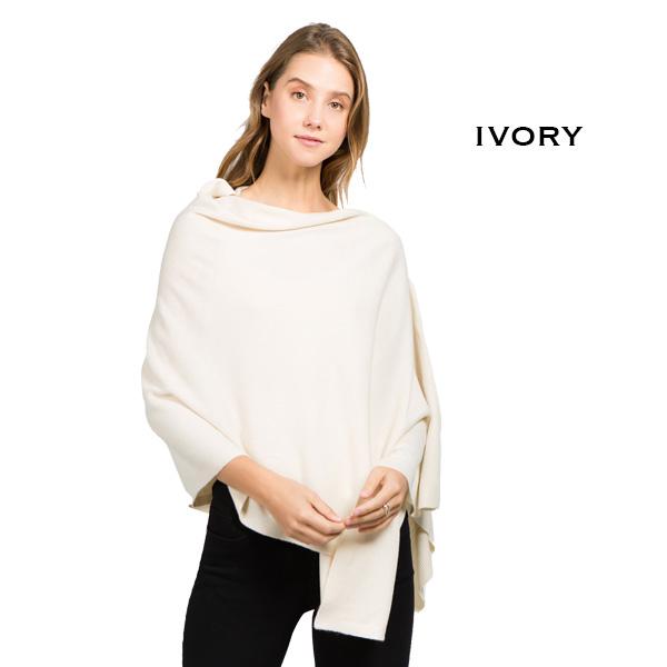 8672 - Cashmere Feel Ponchos  8672 - Ivory<br> 
Cashmere Feel Poncho  - 