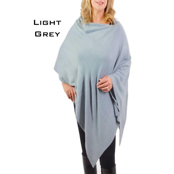 wholesale 8672 - Cashmere Feel Ponchos  8672 - LIGHT GREY <br>Cashmere Feel Poncho  - 