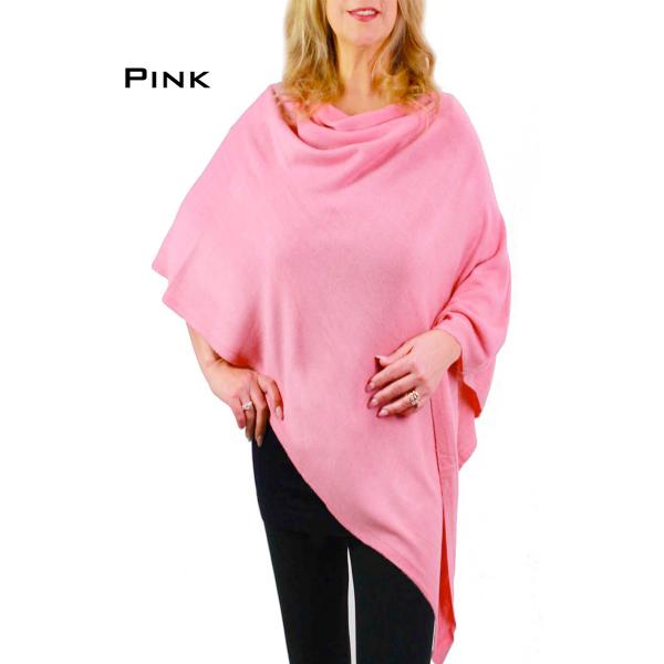 Wholesale 8672 - Cashmere Feel Ponchos  8672 - Pink <br>
Cashmere Feel Poncho  - 