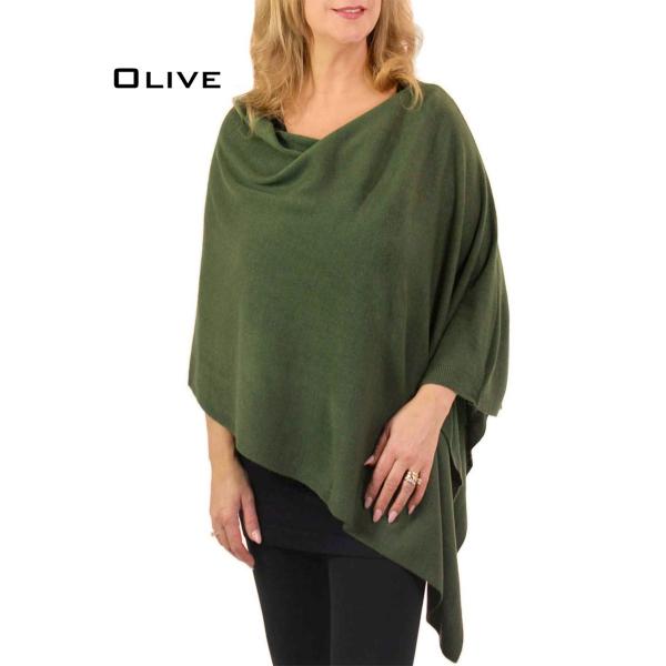 wholesale 8672 - Cashmere Feel Ponchos  8672 - OLIVE <br>Cashmere Feel Poncho  - 