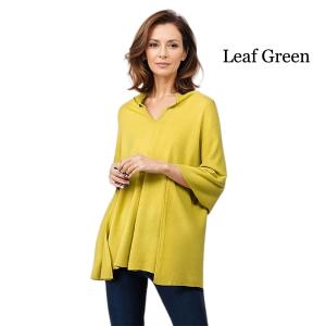 8672 - Cashmere Feel Ponchos  Leaf Green  - One Size Fits Most