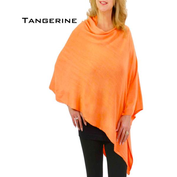 Wholesale 8672 - Cashmere Feel Ponchos  8672 - TANGERINE <br>Cashmere Feel Poncho  - 