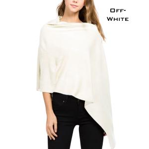 Wholesale  8672 - Off White<br>
Cashmere Feel Poncho  - 
