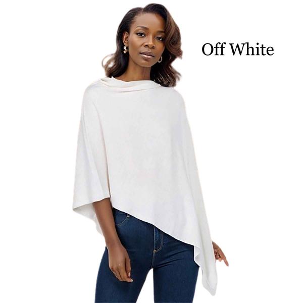 Wholesale 8672 - Cashmere Feel Ponchos  Off White - One Size Fits Most