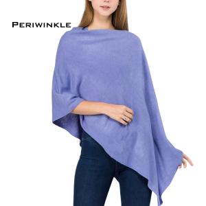Wholesale  8672 - Periwinkle <br>
Cashmere Feel Poncho  - 