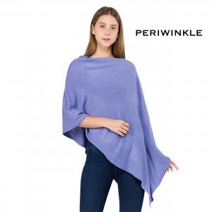 Wholesale 8672 - Cashmere Feel Ponchos  Periwinkle  - One Size Fits Most