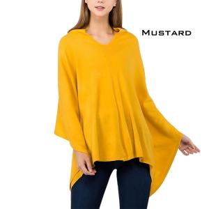 Wholesale  8672 - Mustard <br>
Cashmere Feel Poncho  - 