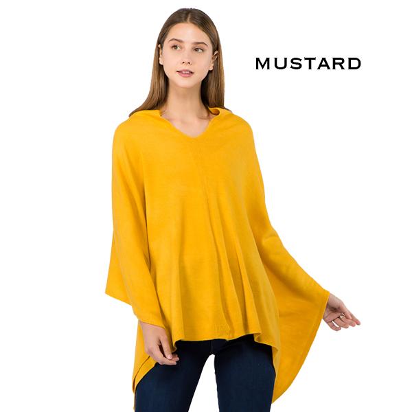 8672 - Cashmere Feel Ponchos  Mustard  - 