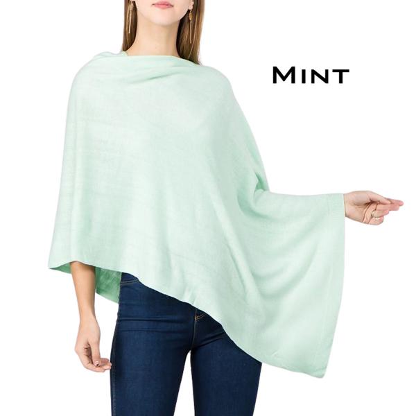 8672 - Cashmere Feel Ponchos  8672 - Mint<br>
Cashmere Feel Poncho  - 