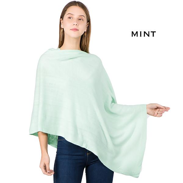 8672 - Cashmere Feel Ponchos  8672 - Mint<br>
Cashmere Feel Poncho  - 