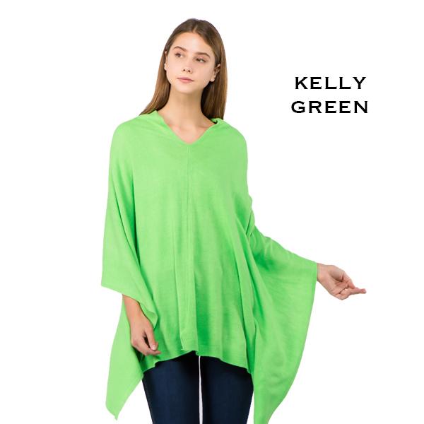 wholesale 8672 - Cashmere Feel Ponchos  Kelly Green - 