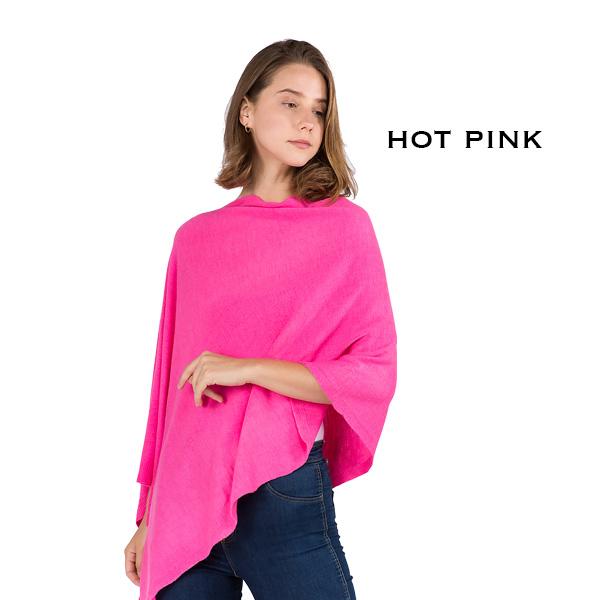 wholesale 8672 - Cashmere Feel Ponchos  8672 - Hot Pink<br>
Cashmere Feel Poncho  - 