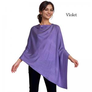 Wholesale 8672 - Cashmere Feel Ponchos  Violet - One Size Fits Most